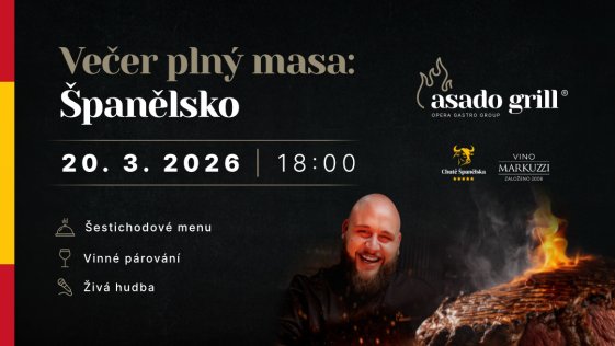 Večer plný masa. Oheň, velké kusy hovězího a porce, které mají váhu