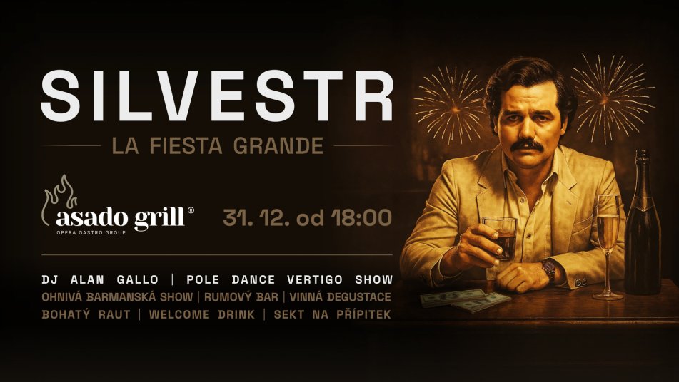 Silvestrovská La Fiesta Grande v Asado Grill – noc plná chutí, tance a show